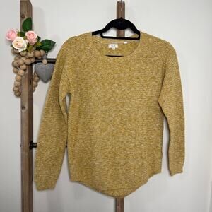 Fat Face Knit Pullover Marble Mustard Yellow Sweater Size 4